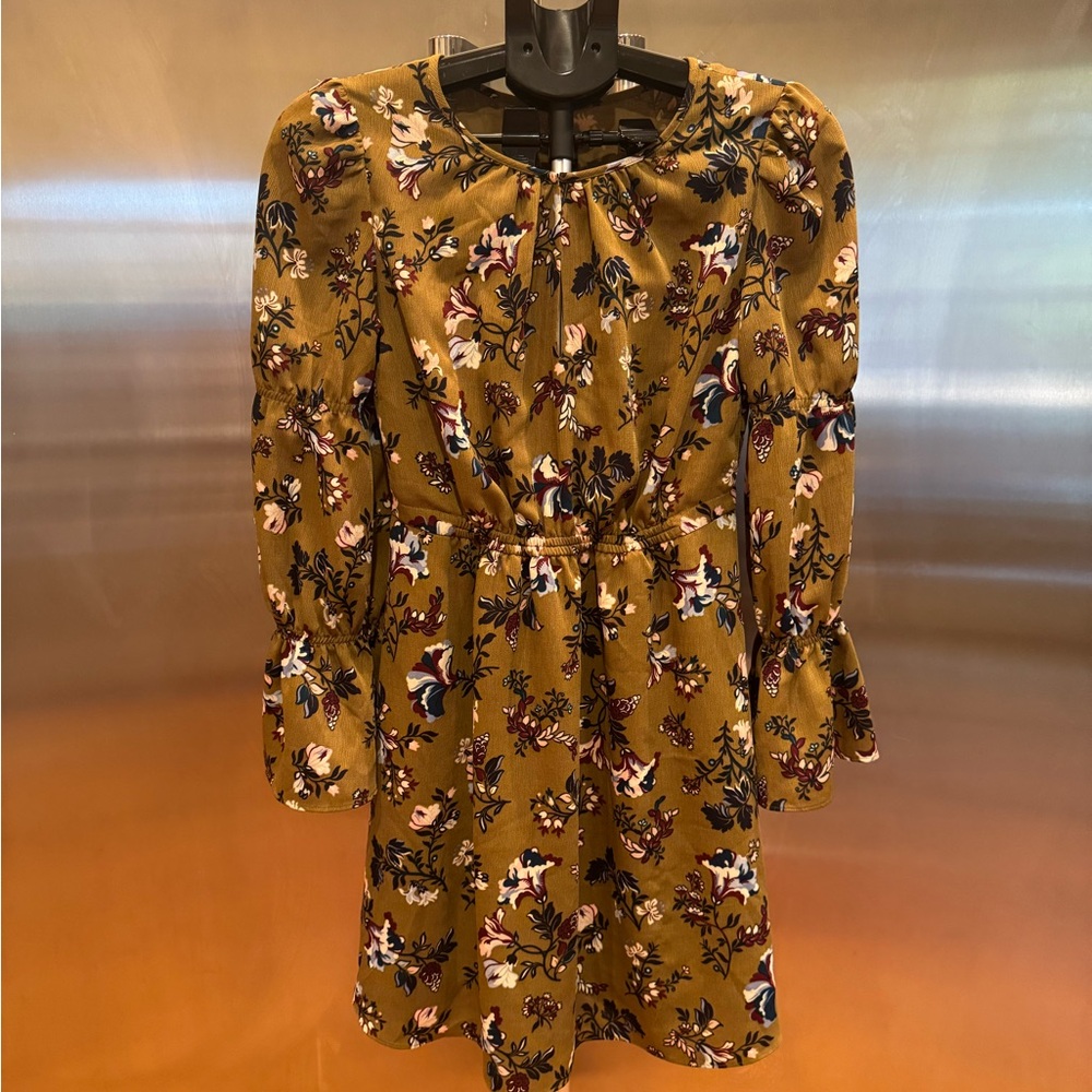 Ann Taylor Yellow Floral Mini Dress